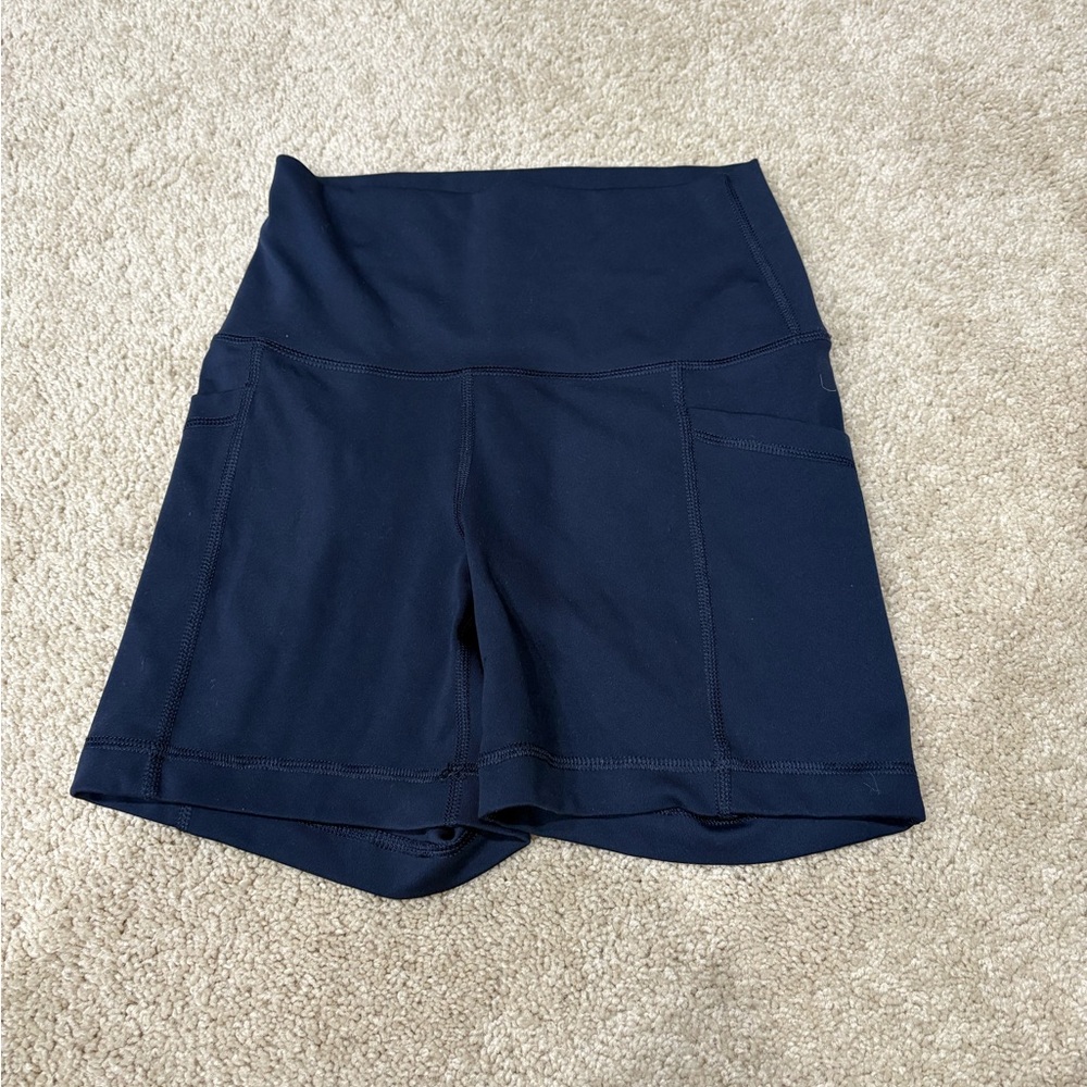Yogalicious High Waist Navy Shorts